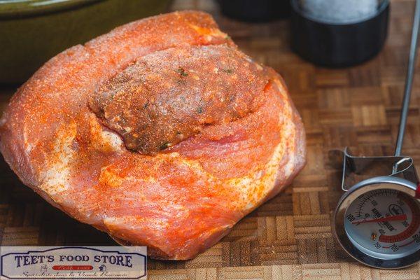 Stuffed and Seasoned Boneless Pork Shoulder (Picnic Heart)