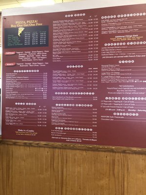 Their menu