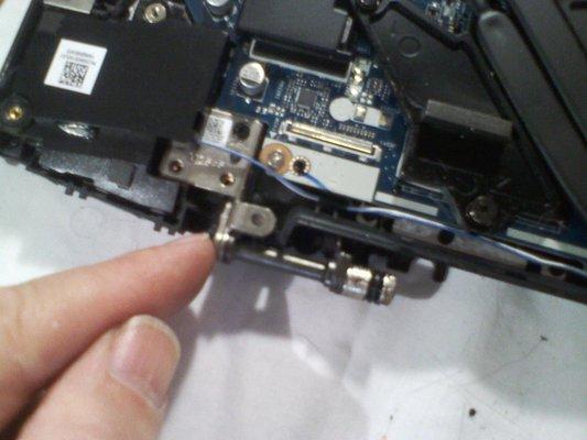 Broken laptop hinge