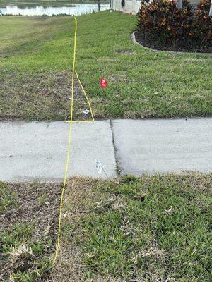 The line on the front of my house isn't even straight.