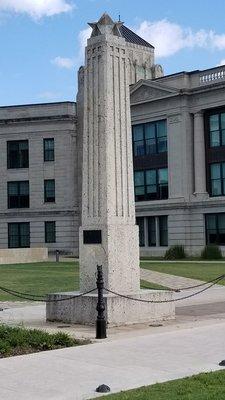 Close up of the monument