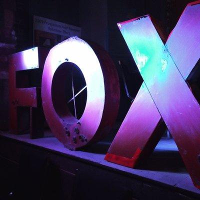 Historic Fox letters from 1950s neon marquee sign