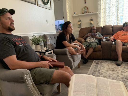 Home group Bible Study with some folks from the Church!