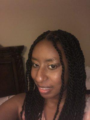 The new me with senegalese twists. Thank you Sasha.