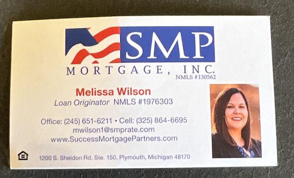 Melissa Wilson with SMP Mortgage will go above and beyond to qualify for your home purchase.