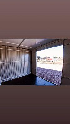 Interior of small storage vault