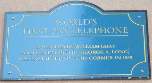 First Pay Telephone Marker