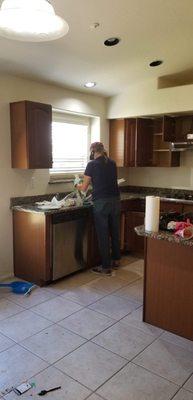 No job is to small or to big.  Deep cleaning kitchen cupboards.