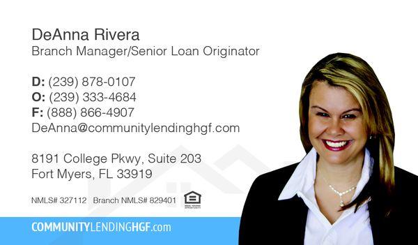 DeAnna Rivera - Branch Manager and Senior Mortgage Loan Originator