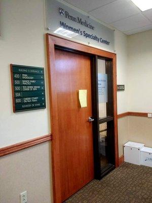 Penn Medicine Women's Specialty Center -- entrance