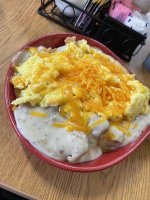 Chicken biscuit gravy bowl