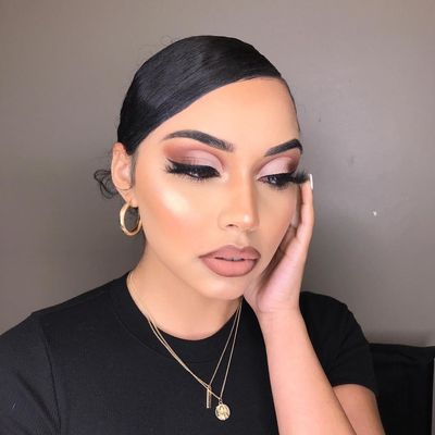 Cut crease full face glam