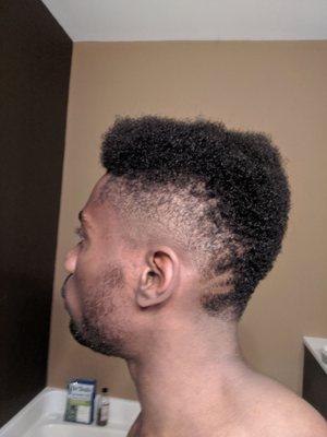 Another view of the poorly done fade.