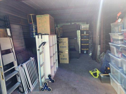 End of storage unit load