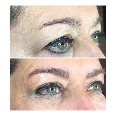 Microbladed just enough to give a polished look and avoid having to do makeup every day