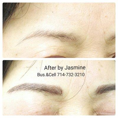 Very natural 3D hairstroke eyebrows