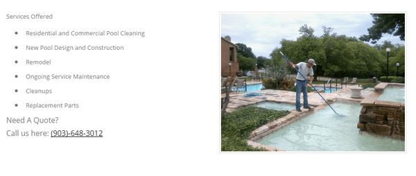 Pool Services Tyler TX