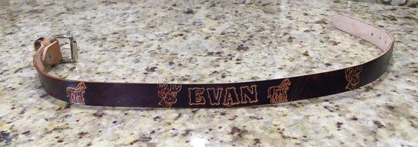 My sons custom belt