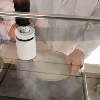 TysonBerry's Chilliscous Ice Cream, Salem. Freezing your concoction with liquid nitrogen.