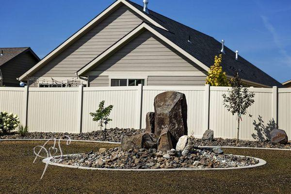 Rock pillars with up lighting