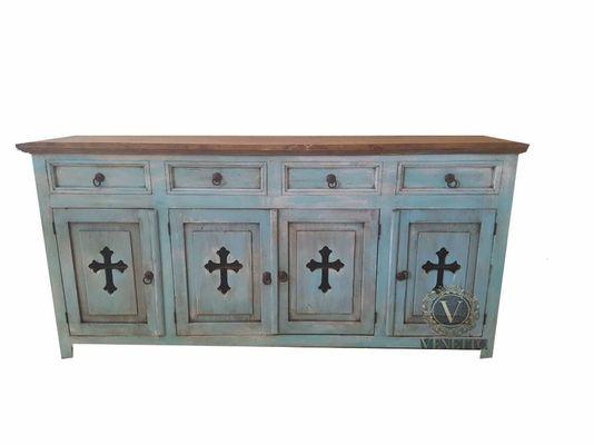 4 Door Cut Out Cross Buffet (80 Inch Wide)