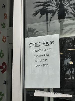 Store hours