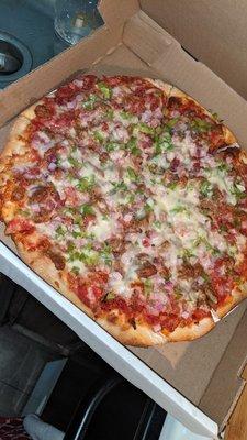 That is some good looking pizza, I can't wait to dive into it, LOL.