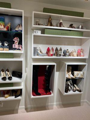 Fun display of favorite shoes.