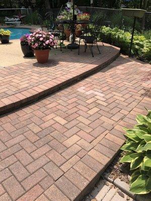 Paver pool decking