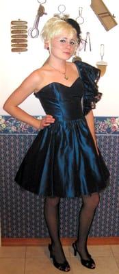 Cutie Bryce wearing a MRTB vintage homecoming dress.