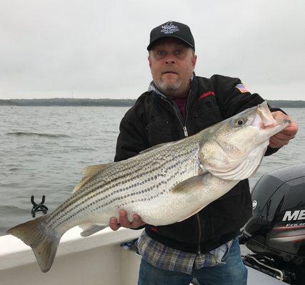 Latest Lake Texoma striper trip