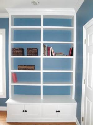 Custom built bookshelving