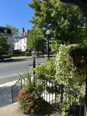 Looking out the front door of 214 West Broad Street, Bethlehem, PA