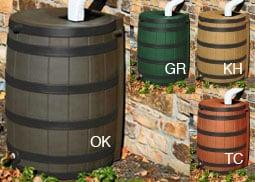 RGG rain barrel - RW50DR - 50 gallons w/ darkened ribs