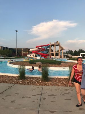 their giant three tube water slide