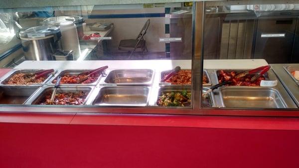 Read-to-eat options were tasty & hot (I tried the orange chicken and egg-rolls).