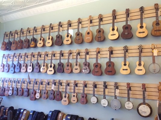 The ever-growing ukulele wall....