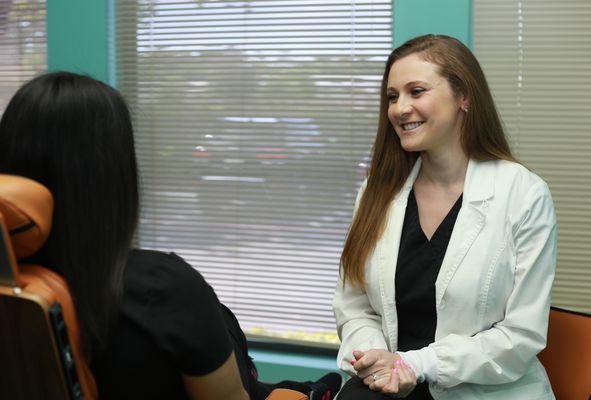 Dr. Barnett with Patient