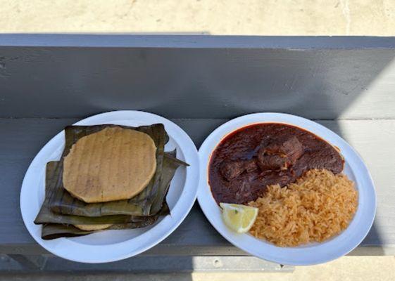 Mole and tamales