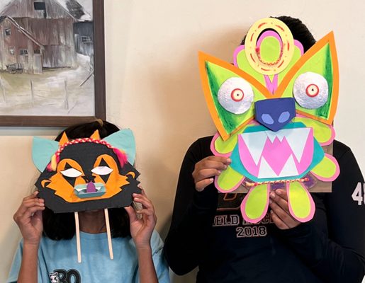 Mask Making program at the Boyden Library in Foxborough, MA