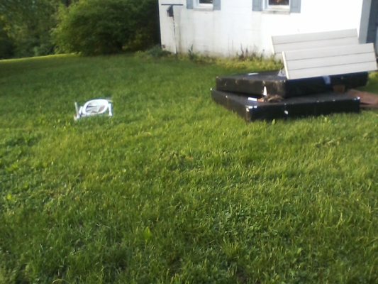 Mattresses and junk left by Moving Chiefs on site