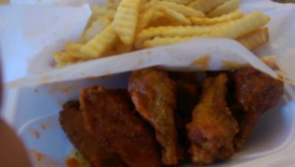 It's good. Real good. Mild wings with lemon pepper sprinkles and fries. Sooooo good