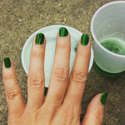 Green nails!