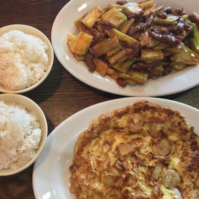 egg and shrimp, beef and chinese broccoli (2016-2019)