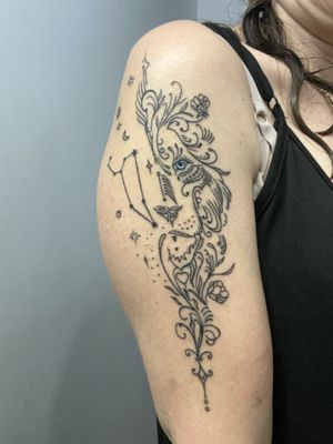 Tattoo - line work .