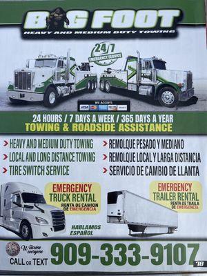 24 Hour Towing Service no Job to big or small 
How can we help