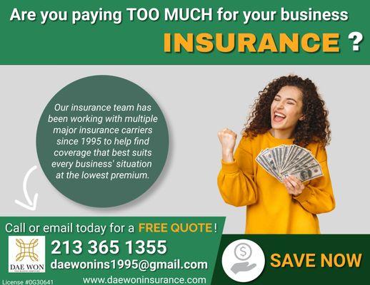 Are you paying too much for your business insurance?