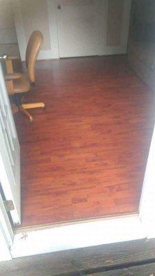 Laminate flooring installed