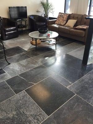 Soapstone tile flooring