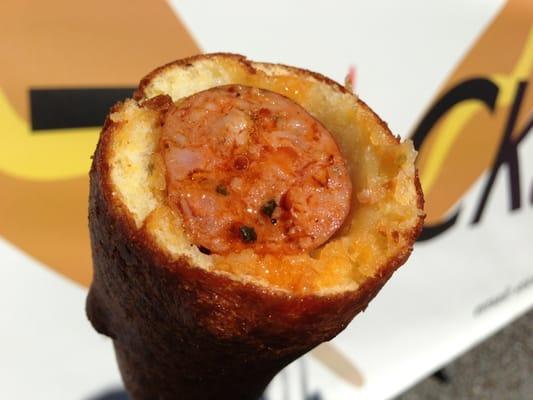 Italian sausage corn dog